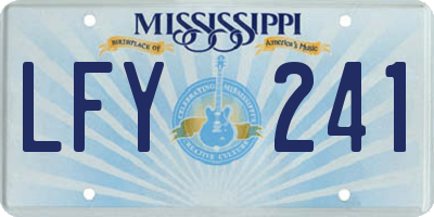 MS license plate LFY241
