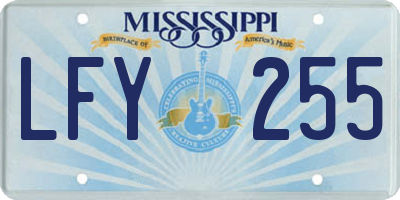 MS license plate LFY255