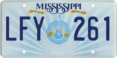 MS license plate LFY261