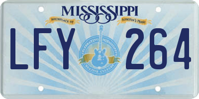 MS license plate LFY264