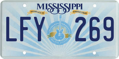 MS license plate LFY269