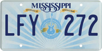 MS license plate LFY272