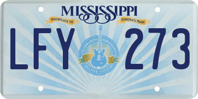 MS license plate LFY273
