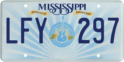 MS license plate LFY297