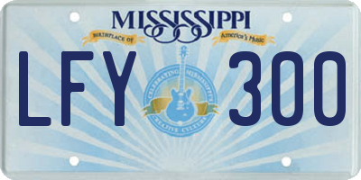 MS license plate LFY300