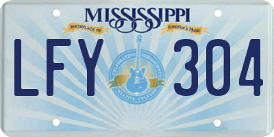 MS license plate LFY304