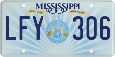 MS license plate LFY306