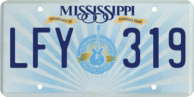MS license plate LFY319