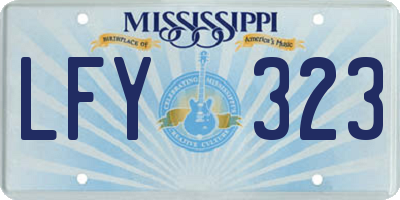 MS license plate LFY323