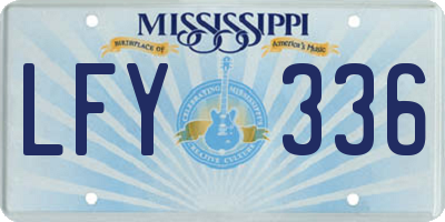 MS license plate LFY336