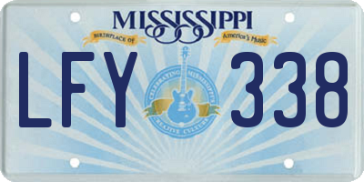 MS license plate LFY338