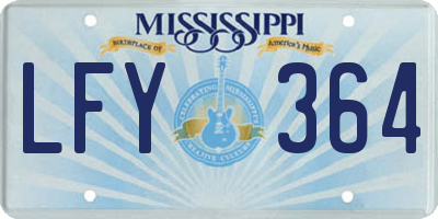 MS license plate LFY364