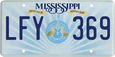 MS license plate LFY369