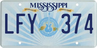 MS license plate LFY374