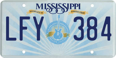 MS license plate LFY384