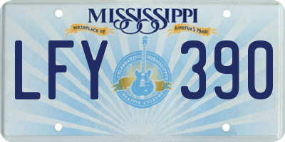 MS license plate LFY390