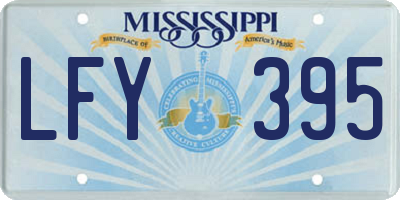 MS license plate LFY395