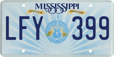 MS license plate LFY399
