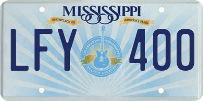 MS license plate LFY400