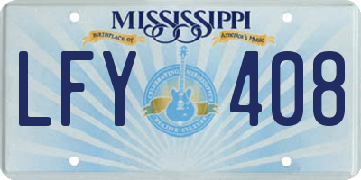 MS license plate LFY408
