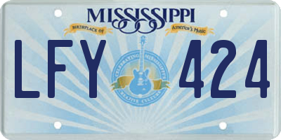 MS license plate LFY424