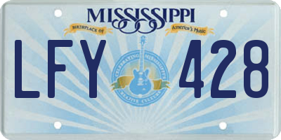 MS license plate LFY428