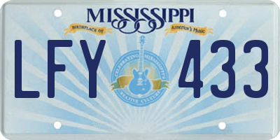MS license plate LFY433