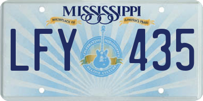 MS license plate LFY435
