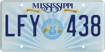 MS license plate LFY438