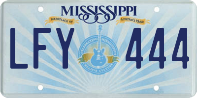 MS license plate LFY444