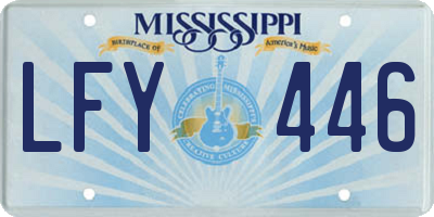 MS license plate LFY446