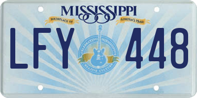 MS license plate LFY448