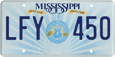MS license plate LFY450