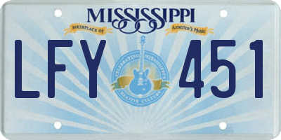 MS license plate LFY451