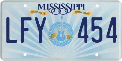 MS license plate LFY454