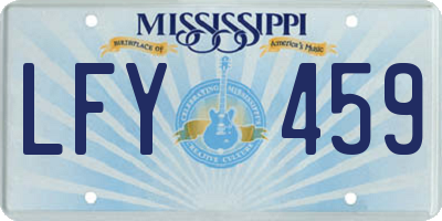 MS license plate LFY459