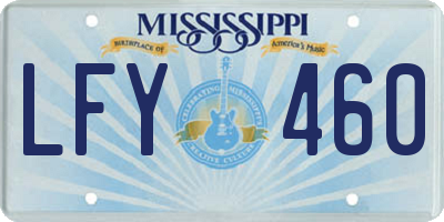 MS license plate LFY460