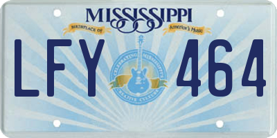 MS license plate LFY464