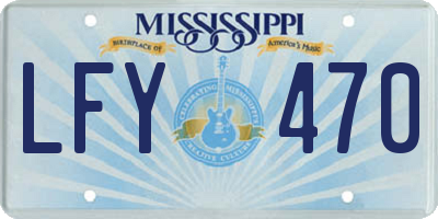 MS license plate LFY470