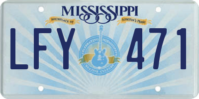 MS license plate LFY471