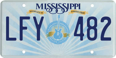 MS license plate LFY482
