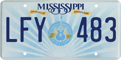 MS license plate LFY483