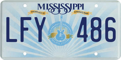 MS license plate LFY486