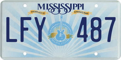 MS license plate LFY487