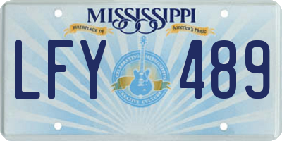 MS license plate LFY489