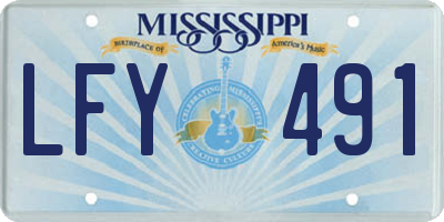 MS license plate LFY491