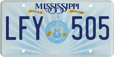 MS license plate LFY505
