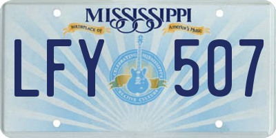 MS license plate LFY507