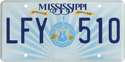 MS license plate LFY510