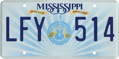 MS license plate LFY514